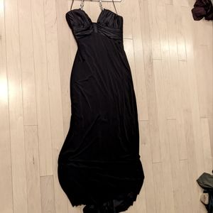 Black gown with rhinestones